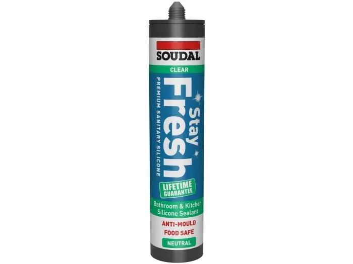 SOUDAL Stay Fresh - Sanitary & Anti-Mould Silicone - Clear, 300ml