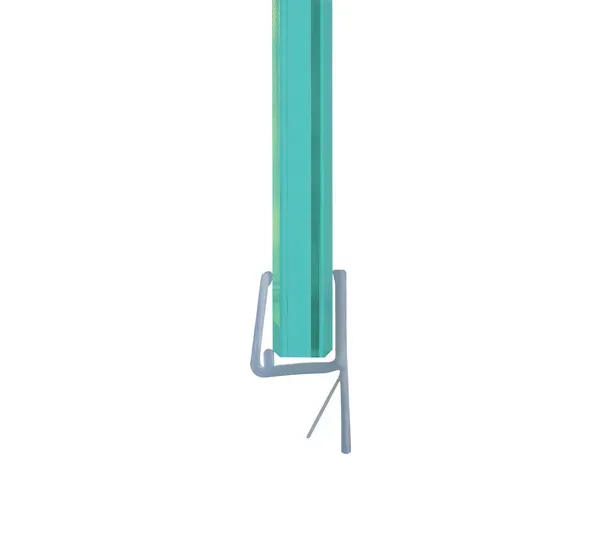 Bohle Shower Door Seals - With 180° Front Stop / 6 - 8mm Glass (2,160mm Length)