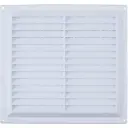 Map Vent Fixed Louvre with Flyscreen - White - 229mm x 229mm