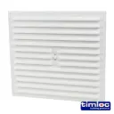Plastic Louvre Grille Vent - Hit & Miss, 260mm x 235mm, White