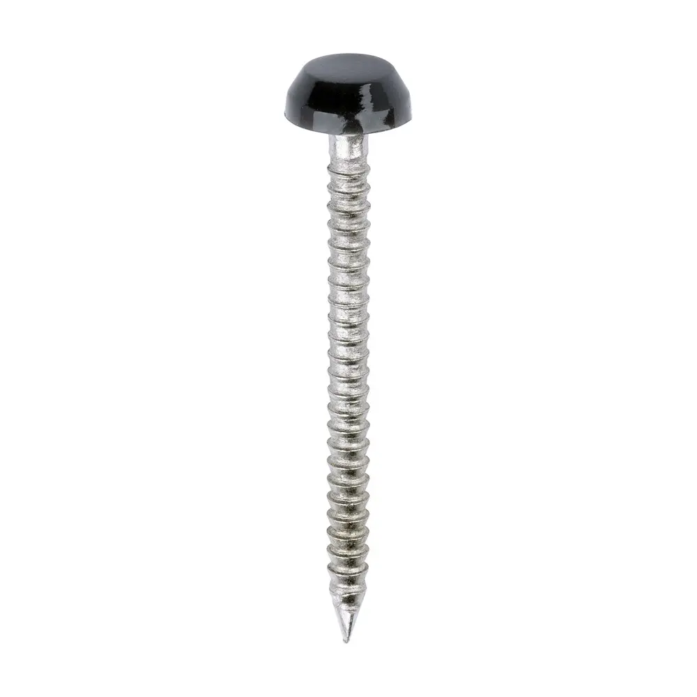 Polymer Headed Pins - 40mm Anthracite Grey - Box of 250