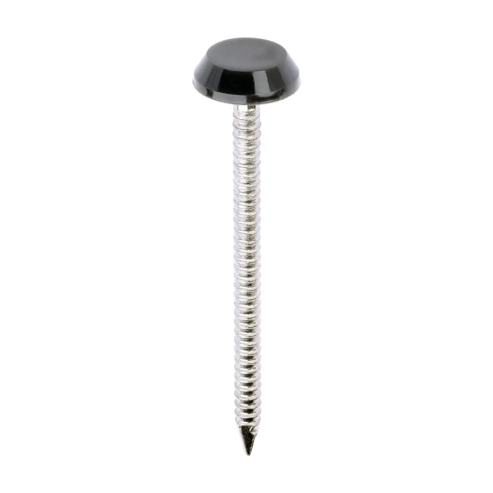 Polymer Headed Nails - 50mm Anthracite Grey - Box of 100