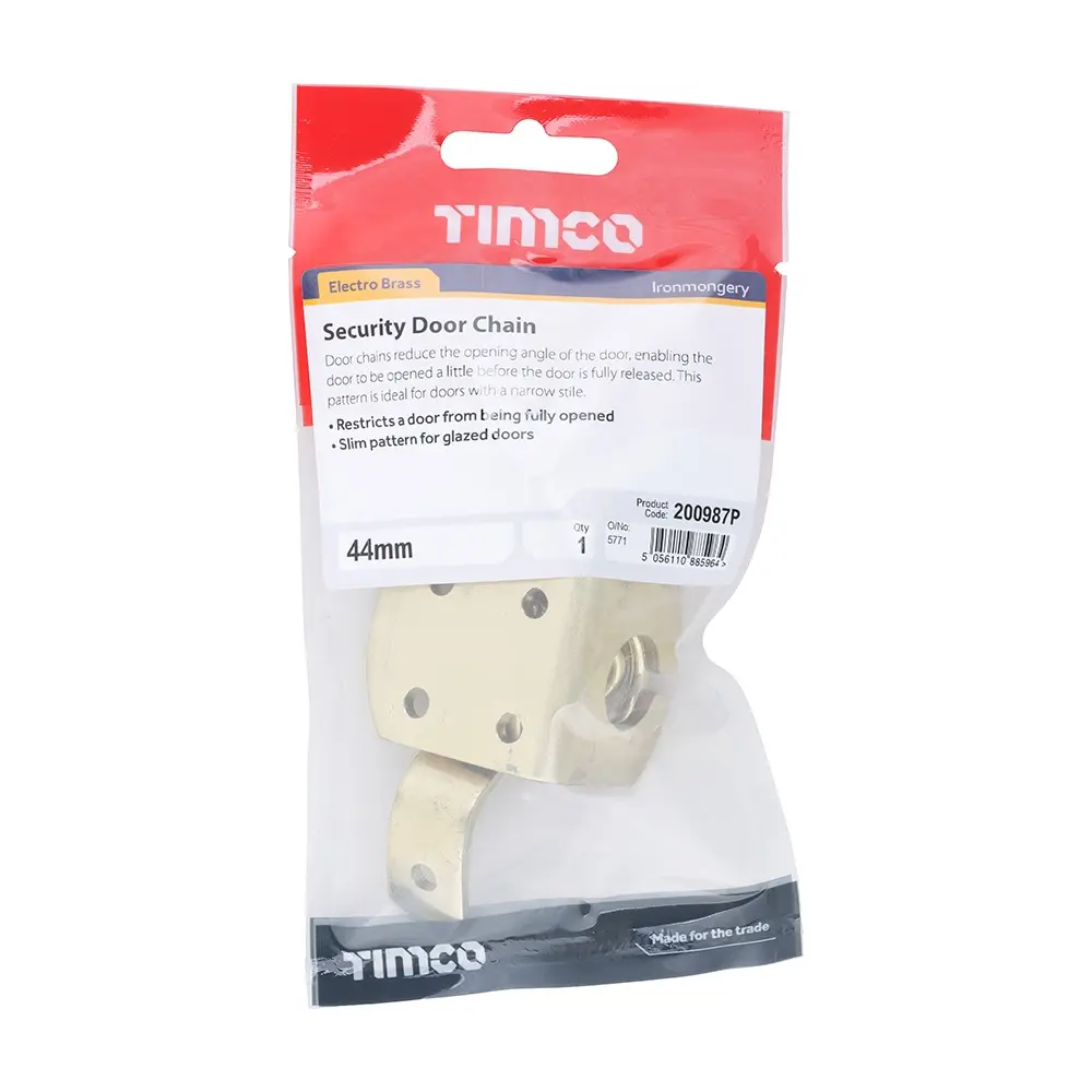 Security Door Chain - 44mm (Pac) - Electro Brass