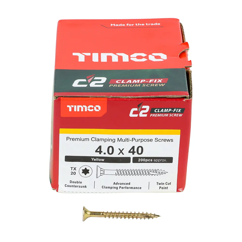 C2 Clamp-Fix - Double Countersunk - 4.0 x 40mm - Box of 200