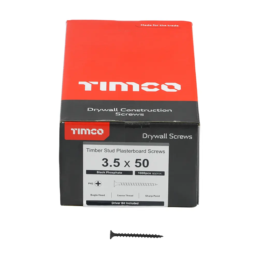 Drywall Screws - Bugle - 3.5 x 50mm - Box of 1000