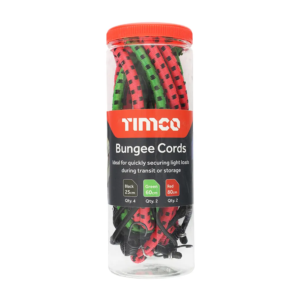 Bungee Cords - Mixed Pack of 8