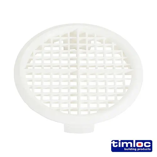 Timloc Push-in Soffit Vent - Pack of 10 - White, 70mm