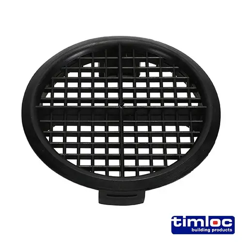 Timloc Push-in Soffit Vent - Pack of 10 - Black, 70mm