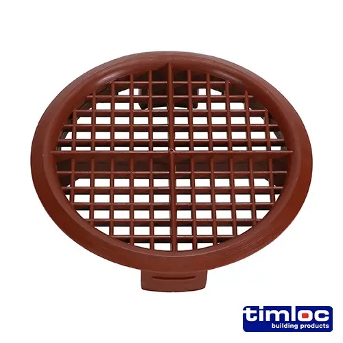 Timloc Push-in Soffit Vent - Pack of 10 - Brown, 70mm