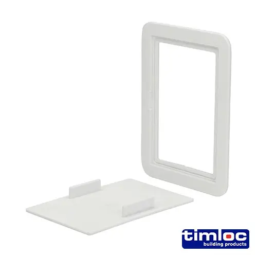 Timloc Access Panel - Plastic - 115 x 165mm - Clip Fit, White