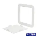 Timloc Access Panel - Plastic - 205 x 205 - Clip Fit, White
