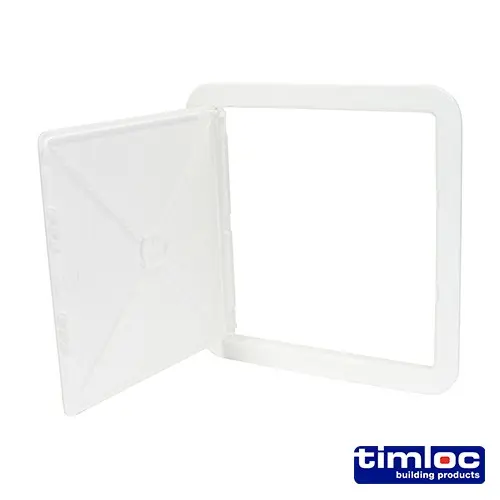 Timloc Access Panel - Plastic - 305 x 305 Hinged, White