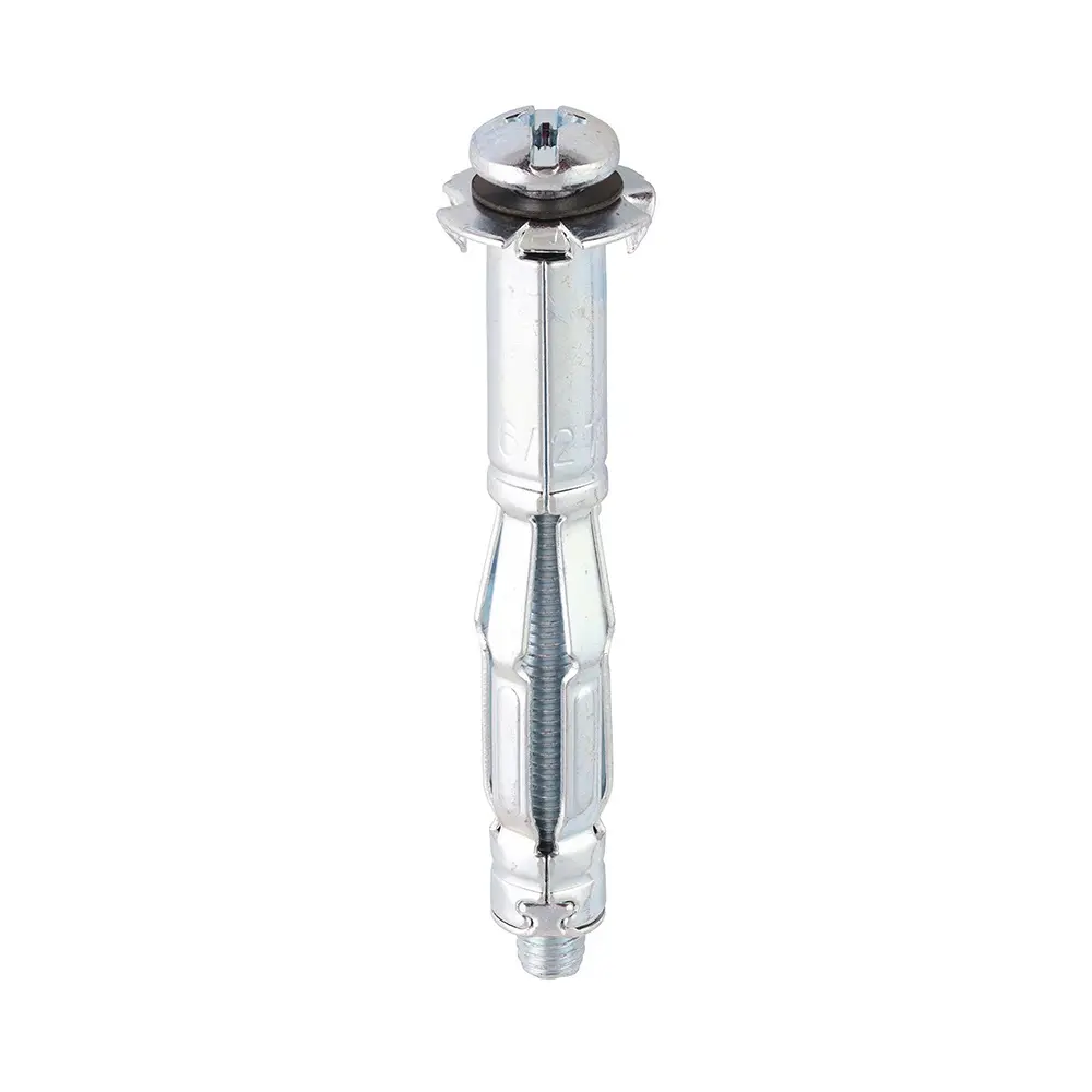 Metal Cavity Anchors - M4 x 38 (45mm Screw) - Zinc