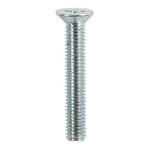 M4 x 40 - Metric Threaded Machine Screws - PZ - Countersunk - Zinc - Box of 100