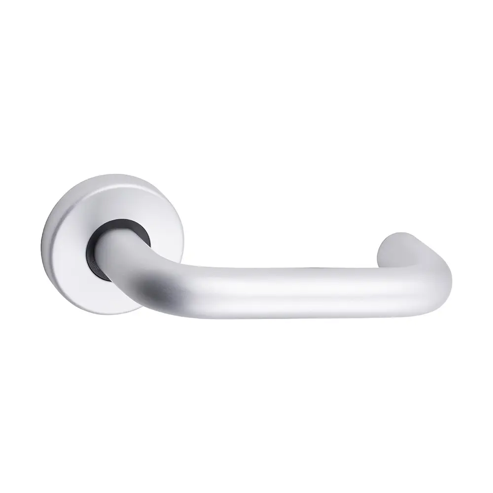 Contractors Lever On Rose Set - 52mm, Satin Anodised Aluminium, Blister Pack