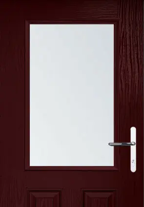 Composite Door Cassette - 9Q - Rosewood - Half