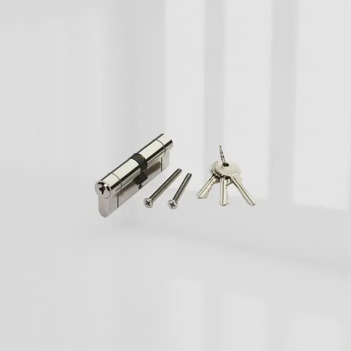 greenteQ Euro Profile Door Cylinders - Nickle - 35/35  - 1 STAR / Q-STAR