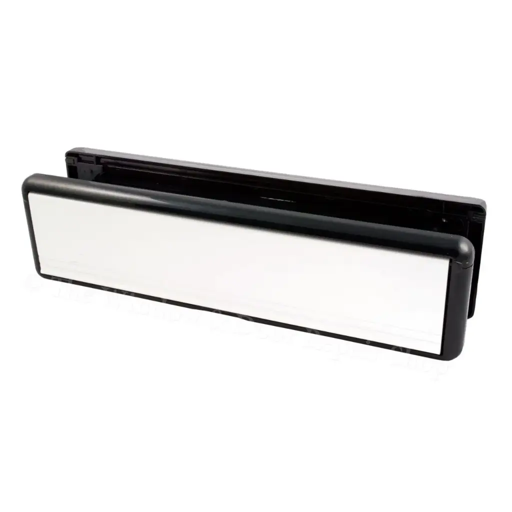 YALE Welseal 12" Letterbox - White with Black Frame, 40mm - 80mm