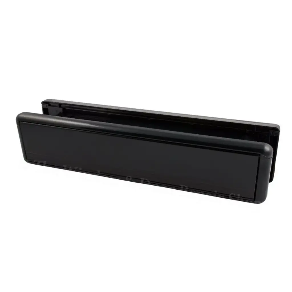 YALE Welseal 12" Letterbox - Black with Black Frame, 40mm - 80mm