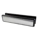 YALE Welseal 12" Letterbox - Polished Silver with Black Frame, 40mm - 80mm