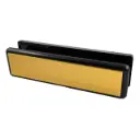 YALE Welseal 10" Letterbox - Etched Gold with Black Frame, 40mm - 80mm