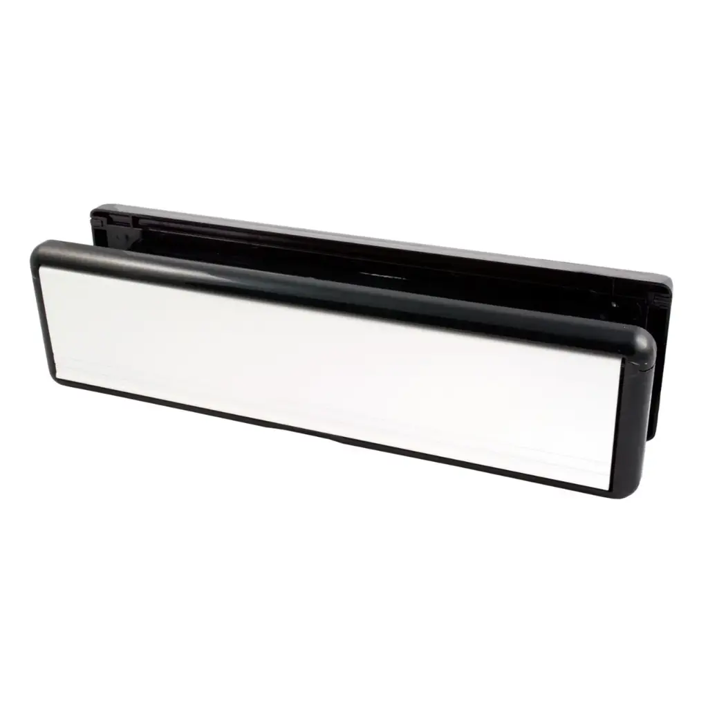 YALE Welseal 10" Letterbox - White with Black Frame, 40mm - 80mm