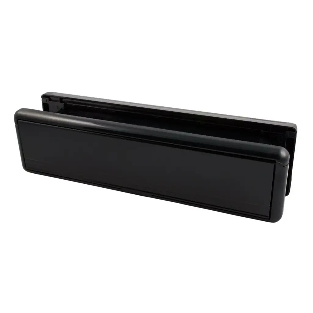 YALE Welseal 10" Letterbox - Black with Black Frame, 40mm - 80mm