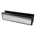 YALE Welseal 10" Letterbox - Polished Silver with Black Frame, 40mm - 80mm