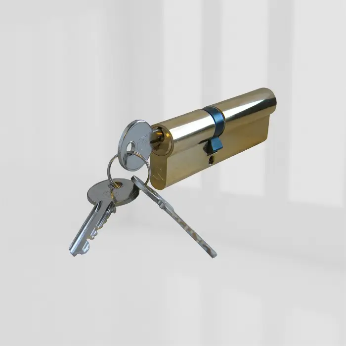 greenteQ Euro Profile Door Cylinders - Brass - 45/45 - 6 Pin - Anti-Drill
