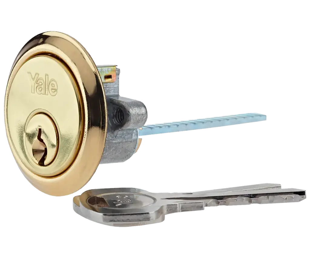 Yale Locks P1109 Replacement Rim Cylinder - Polished Brass, 2