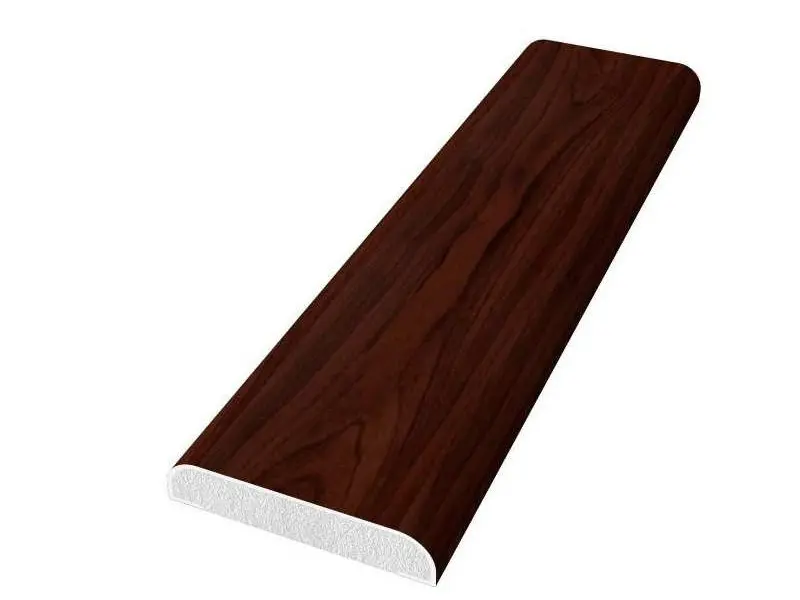 uPVC Window Trims - 28mm D Section - Rosewood Woodgrain - 5m