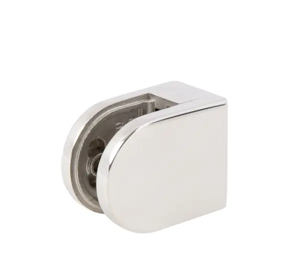 Bohle D-Shaped Clamp Fixing - 50 x 40mm - Polished Stainless Steel for Square Tube, Box of 4 Clamps