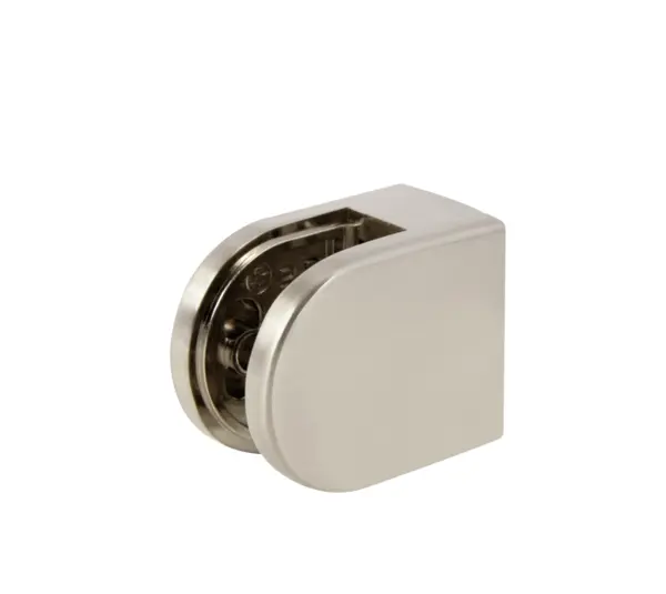 Bohle D-Shaped Clamp Fixing - 50 x 40mm - Brushed Zinc Die Cast for Square Tube, Box of 4 Clamps