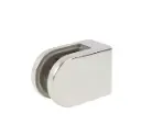 Bohle D-Shaped Clamp Fixing - 63 x 45mm - Polished Stainless Steel for Square Tube, Box of 4 Clamps