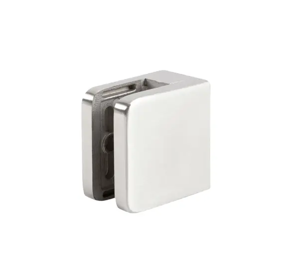 Bohle Square Clamp Fixing - 45 x 45mm - Brushed Stainless Steel for Square Tube, Box of 4 Clamps