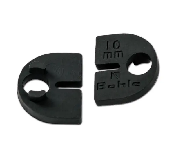 Bohle D-Shaped Clamp Fixing Inserts - 10mm Glass Inserts for 50 x 40mm Clamps
