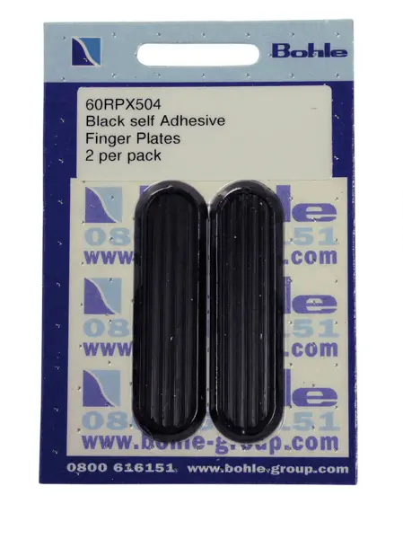 Bohle Self-Adhesive Finger Plates - Black, 2 per pack