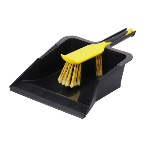 [TIM-HQ8015BY] Bulldozer Heavy Duty Dustpan & Brush Set