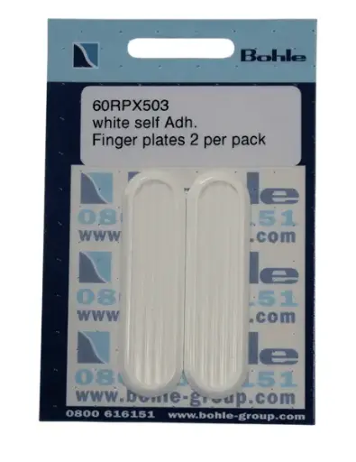 [BO60RPX503] Bohle Self-Adhesive Finger Plates - White, 2 per pack
