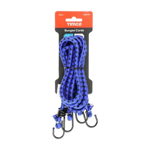 [TIM-100BUN] Bungee Cords - 100cm - Pack of 2
