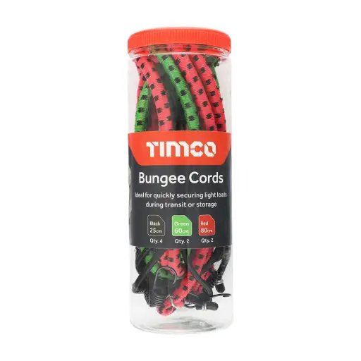 [TIM-BUNMIX8] Bungee Cords - Mixed Pack of 8