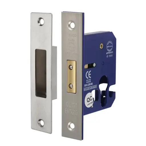 [TIM-675513] Euro Deadlock - 66 Case / 45 Backset, Satin Nickel