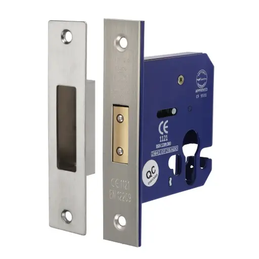 [TIM-675955] Euro Deadlock - 78 Case / 56.5 Backset, Satin Nickel