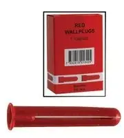 [SIL-1090605] Plastic Wall Plugs - 5.5 - 6mm (Red), Box of 100