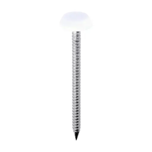 [TIM-PN50W] Polymer Headed Nails - 50mm White - Box of 100