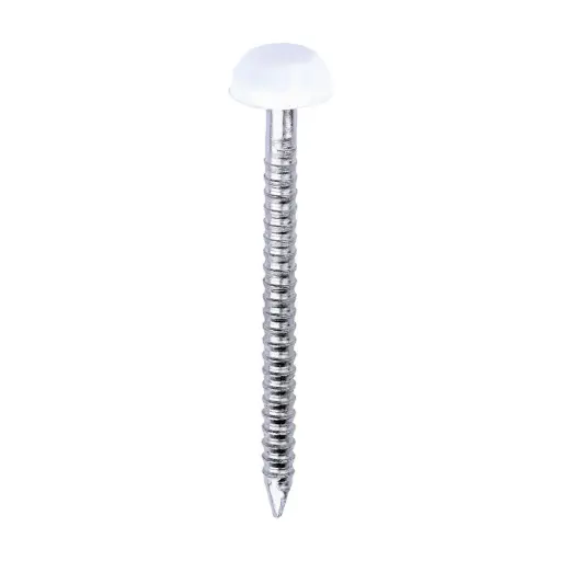 [TIM-PP40W] Polymer Headed Pins - 40mm White - Box of 250