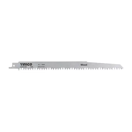 [TIM-A3029-240] Reciprocating Saw Blades - 240mm High Carbon Steel - S1531L - Pack of 5