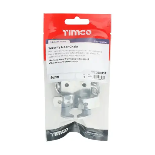 [TIM-200015P] Security Door Chain - 44mm (Pac) - Polished Chrome
