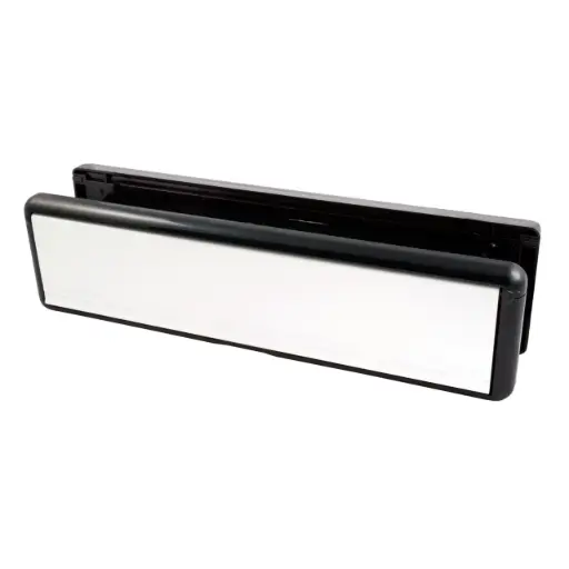 [2WBX0001A] YALE Welseal 10" Letterbox - White with Black Frame, 40mm - 80mm