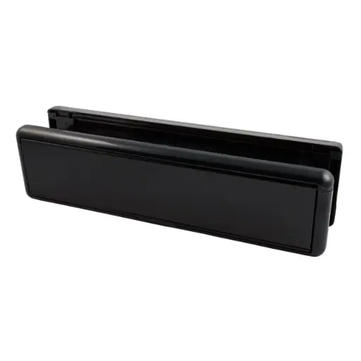 [2WBX0004A] YALE Welseal 10" Letterbox - Black with Black Frame, 40mm - 80mm